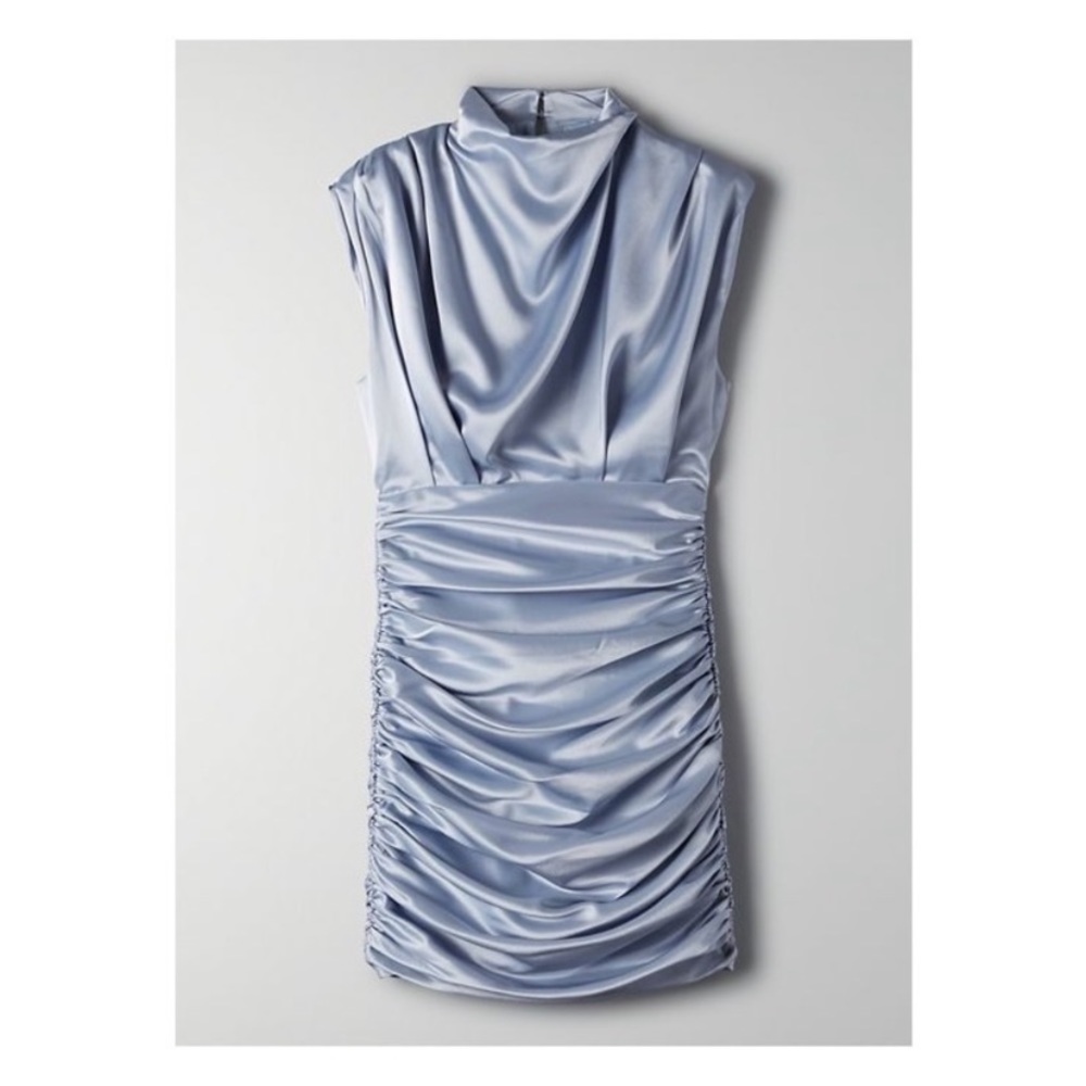 ARITZIA BLUE SILK DRESS